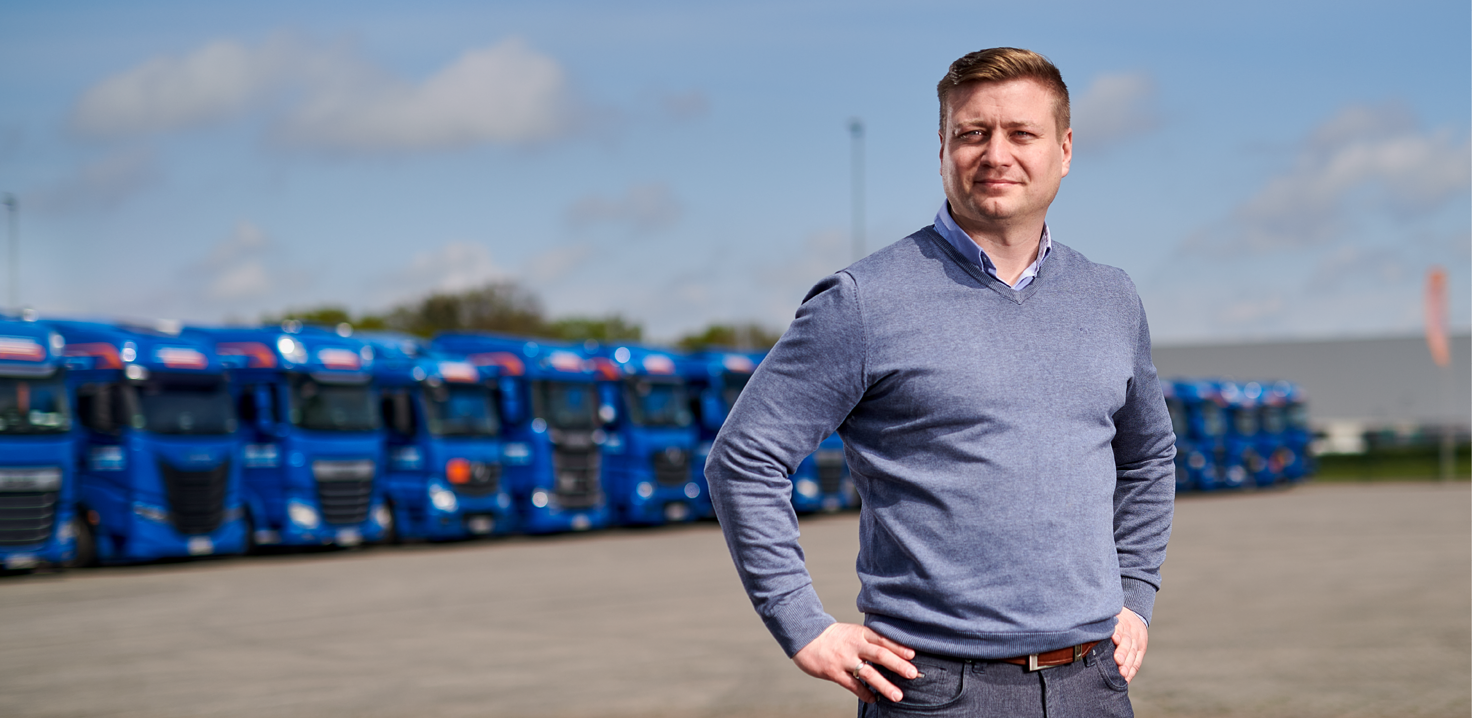 man in front of fleet