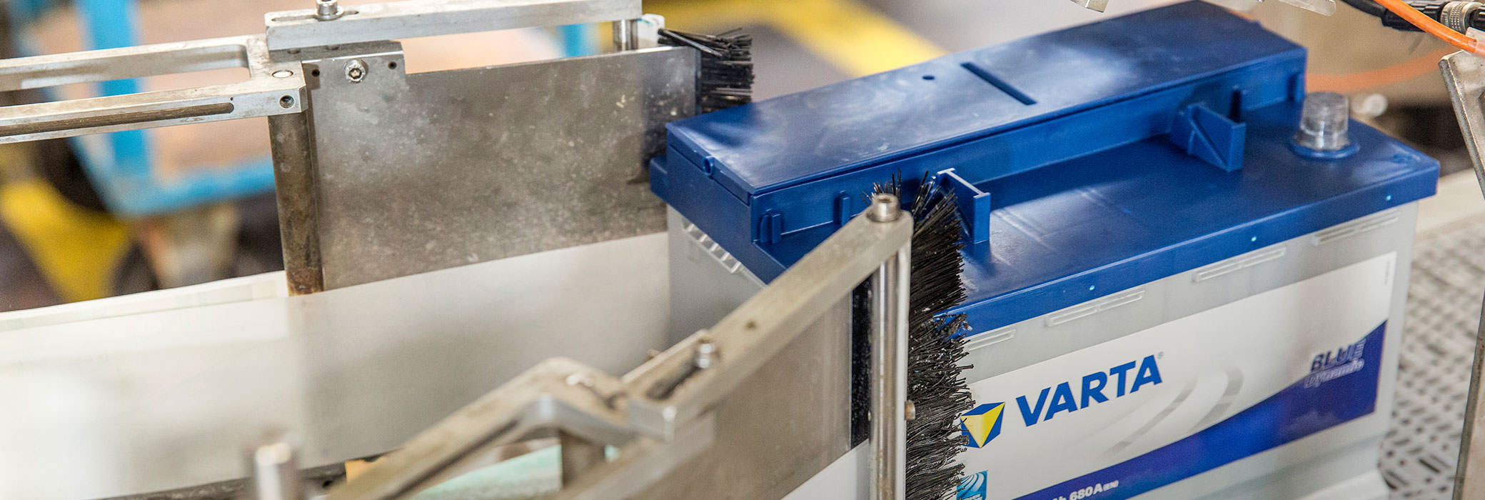 VARTA® battery in a machinery being produced