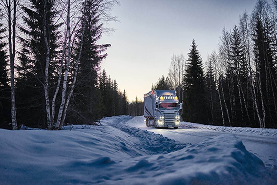 truck in snow