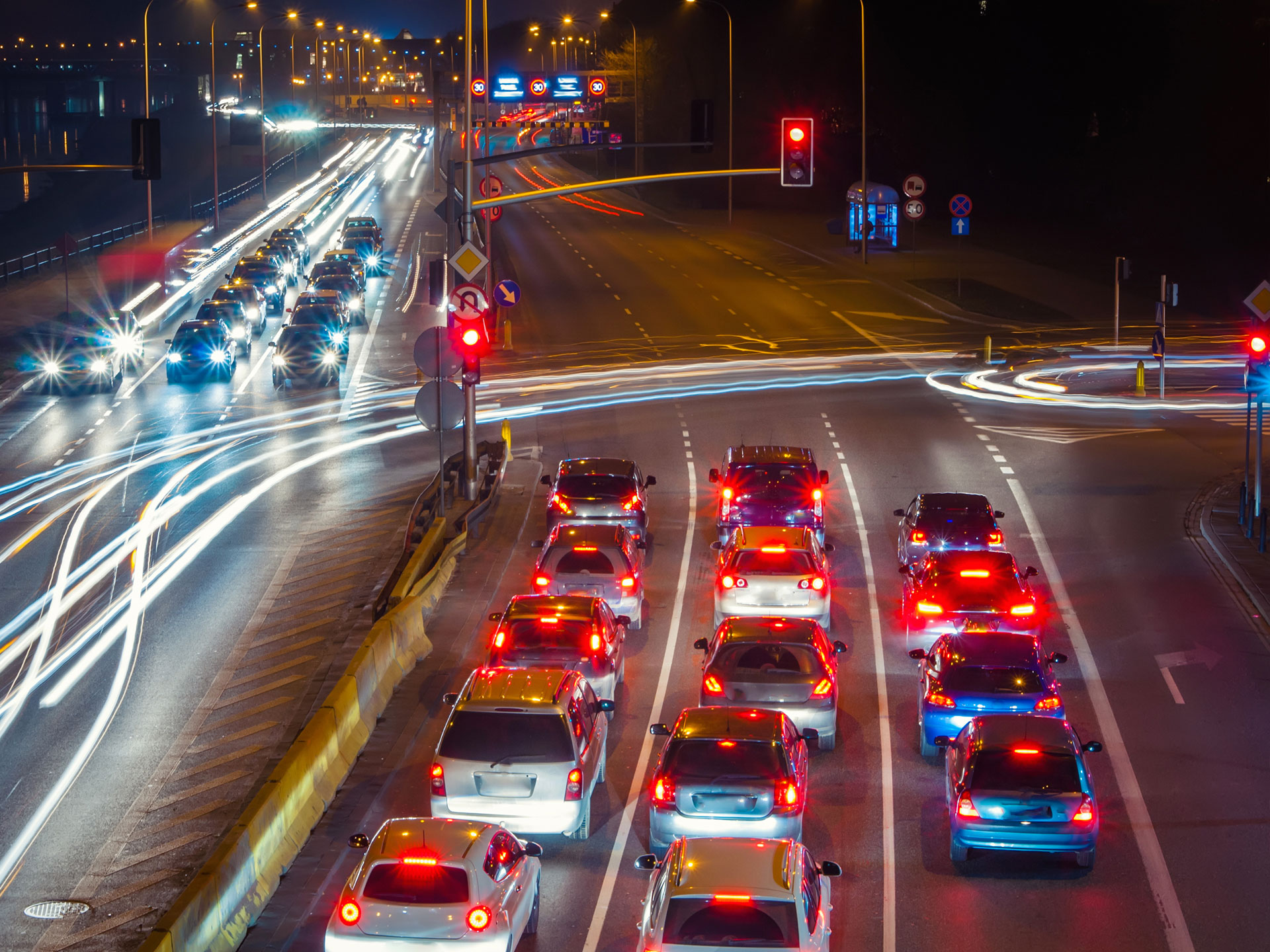 cars at night